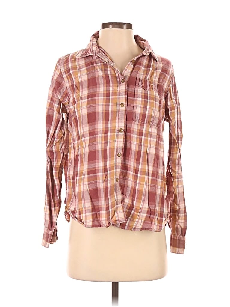 Pre-owned L.l.bean Long Sleeve Button Down Shirt In Brown