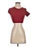 Assorted Brands Burgundy Short Sleeve Turtleneck Size XS - photo 1
