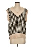 Assorted Brands 100% Polyester Houndstooth Tan Sweater Vest Size S - photo 1