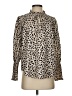 Ann Taylor 100% Polyester Animal Print Tan Long Sleeve Blouse Size XS - photo 1