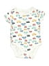 Next 100% Cotton Print Ivory Short Sleeve Onesie Size 1-3 mo - photo 1