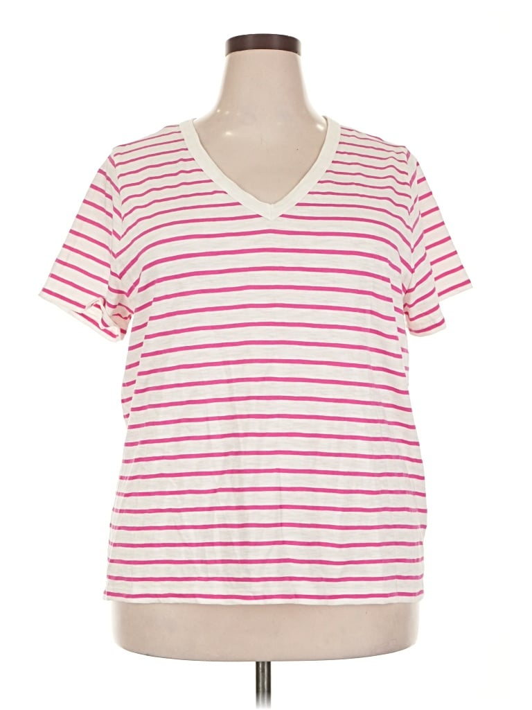J.crew Factory Store Short Sleeve T-shirt In Pink
