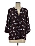 41Hawthorn 100% Polyester Brown 3/4 Sleeve Blouse Size M - photo 1