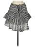 Express 100% Polyester Stripes Black Casual Skirt Size 2 - photo 2