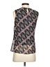 Nic + Zoe 100% Polyester Gray Black Sleeveless Blouse Size XS - photo 2