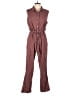Dylan Solid Burgundy Jumpsuit Size L - photo 1