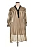 Tacera 100% Polyester Chevron-herringbone Tan Casual Dress Size XL - photo 1
