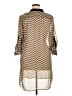 Tacera 100% Polyester Chevron-herringbone Tan Casual Dress Size XL - photo 2
