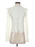 Embossed Ivory Long Sleeve Blouse Size S - photo 1