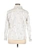 Chico's Stripes Ivory Long Sleeve Button-Down Shirt Size XL (3) - photo 2