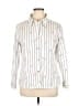Chico's Stripes Ivory Long Sleeve Button-Down Shirt Size XL (3) - photo 1