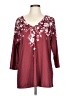 Unbranded Burgundy 3/4 Sleeve Blouse Size L - photo 1