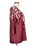Unbranded Burgundy 3/4 Sleeve Blouse Size L - photo 4