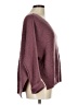 Main Strip Solid Burgundy Pullover Sweater Size L - photo 4