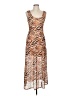 Louna Animal Print Brown Cocktail Dress Size M - photo 1