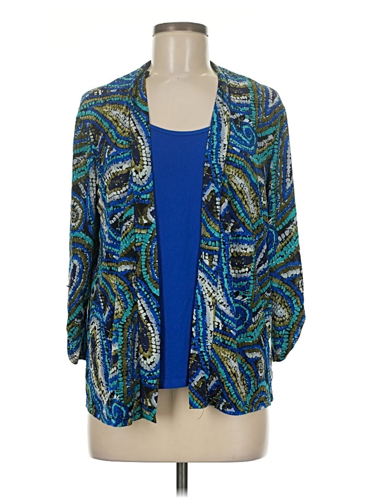 Pre-owned Laura Scott Kimono In Blue