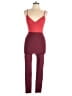 Assorted Brands Color Block Burgundy Jumpsuit Size L - photo 1