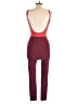 Assorted Brands Color Block Burgundy Jumpsuit Size L - photo 2