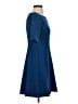 Ann Taylor Solid Blue Casual Dress Size 2 - photo 4