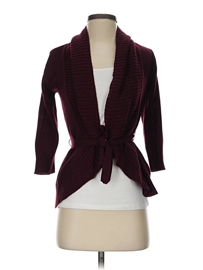 Pre-owned A. Byer Cardigan Sweater In Burgundy