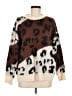 Elan 100% Acrylic Animal Print Brown Pullover Sweater Size M - photo 1