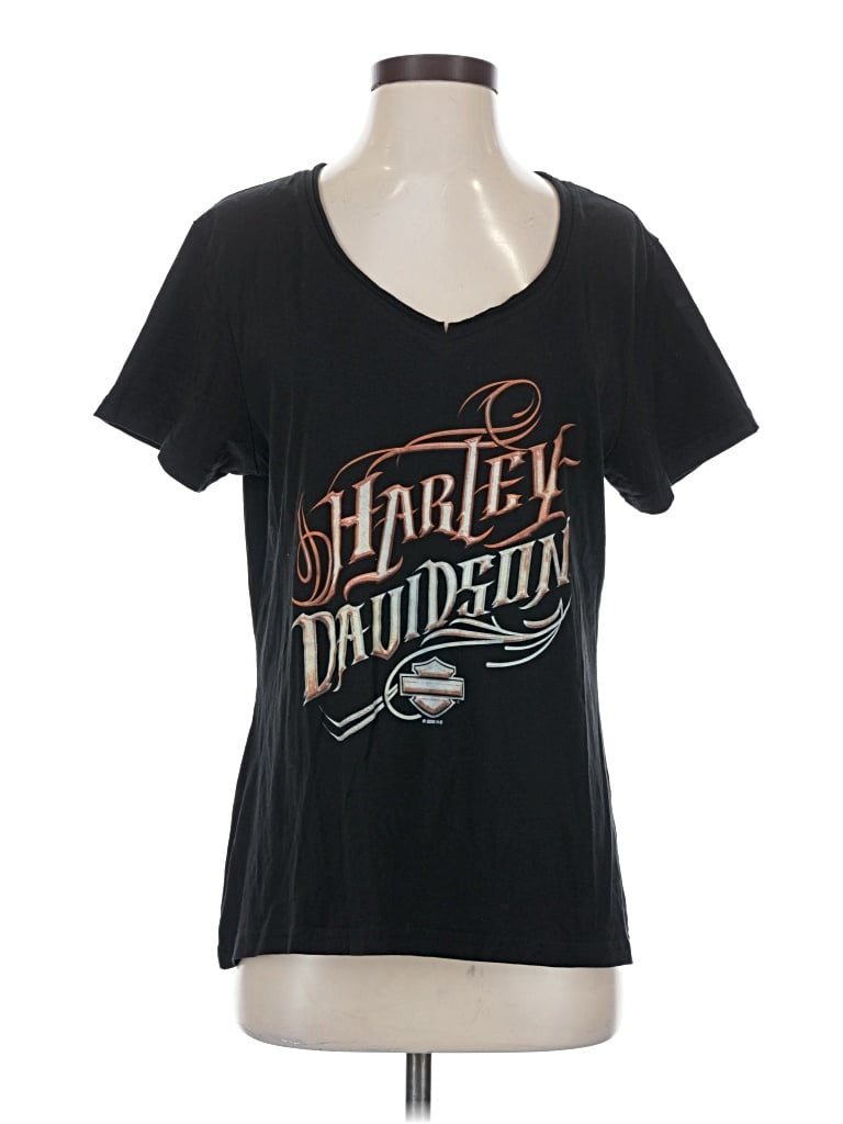 Pre-owned Harley Davidson Short Sleeve T-shirt In Black