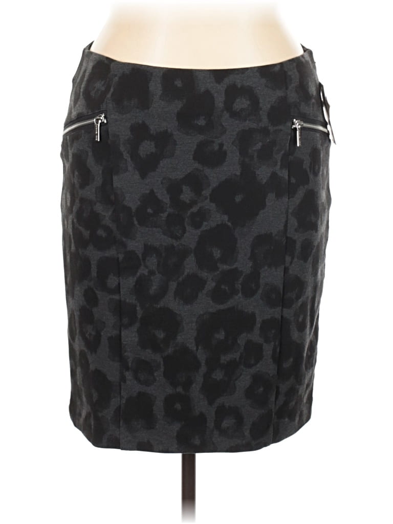 Michael Michael Kors Faux Leather Skirt In Black