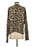 Joan Vass Animal Print Brown Tan Cardigan Size 14 (3) - photo 2