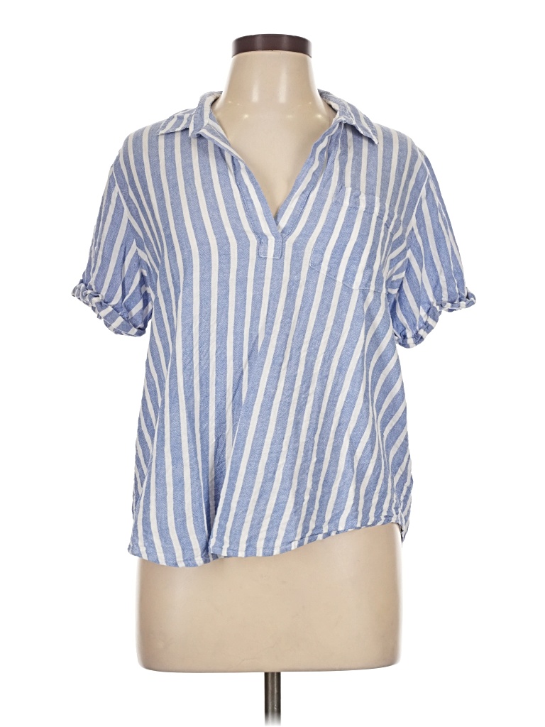 Pre-owned Rails Short Sleeve Polo Shirt In Blue