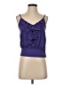 Double Zero 100% Polyester Solid Purple Sleeveless Top Size S - photo 1