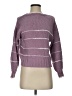 CAbi 100% Cotton Stripes Purple Pullover Sweater Size S - photo 1