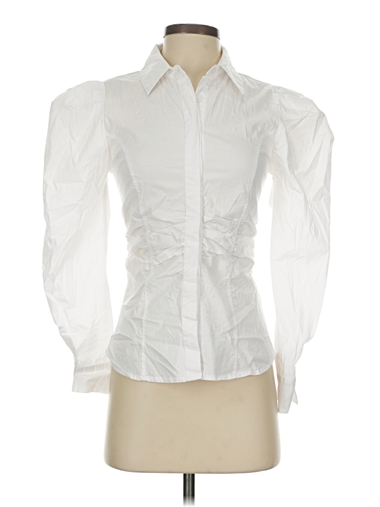 Pre-owned Shein 3/4 Sleeve Blouse In White