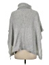 Ann Taylor LOFT Outlet 100% Polyester Gray Poncho Size M - photo 2