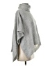 Ann Taylor LOFT Outlet 100% Polyester Gray Poncho Size M - photo 4