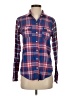 Hollister Plaid Blue Long Sleeve Button-Down Shirt Size S - photo 1