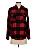Hippie Rose Plaid Red Long Sleeve Button-Down Shirt Size S - photo 1