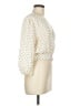 Blue Rain Polka Dots Ivory 3/4 Sleeve Blouse Size M - photo 4