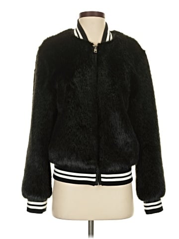 Scripted Faux Fur Jacket (view 1)