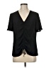 Unbranded 100% Polyester Black Short Sleeve Blouse Size M - photo 1