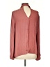 Honey Punch 100% Polyester Polka Dots Burgundy Long Sleeve Blouse Size L - photo 2