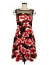 Liz Claiborne 100% Polyester Graphic Red Cocktail Dress Size 8 - photo 1