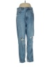 Zara 100% Cotton Hearts Blue Jeans Size 8 - photo 1