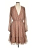 AaKaa 100% Polyester Paisley Brown Casual Dress Size L - photo 1