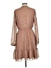 AaKaa 100% Polyester Paisley Brown Casual Dress Size L - photo 2