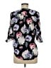 BCX 100% Polyester Floral Black 3/4 Sleeve Blouse Size M - photo 2