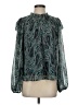 Evereve 100% Polyester Paisley Green Long Sleeve Blouse Size S - photo 1