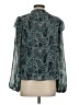 Evereve 100% Polyester Paisley Green Long Sleeve Blouse Size S - photo 2
