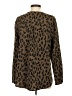 Jouica Animal Print Brown Long Sleeve Blouse Size S - photo 2