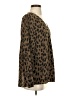 Jouica Animal Print Brown Long Sleeve Blouse Size S - photo 4