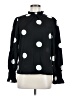 Shein Polka Dots Black Long Sleeve Blouse Size M - photo 1